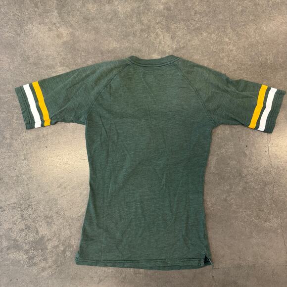 Vintage Y2K Oakland Athletic's A's Green Nike V Neck Baseball MLB Tee XS - Picture 2 of 5